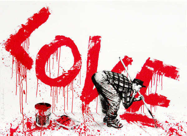 ALL YOU NEED IS LOVE (RED) BY MR. BRAINWASH